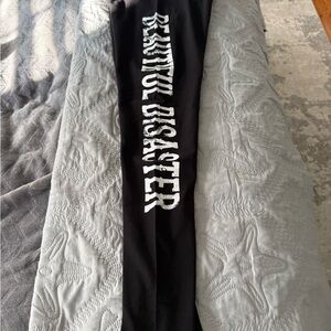 Beautiful Disaster Black Leggings